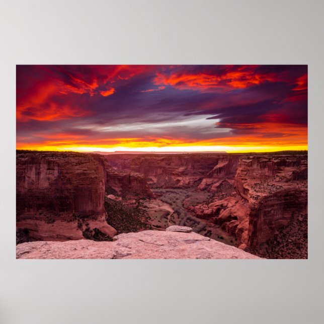 Canyon de Chelly, sunset, Arizona Poster (Framsidan)