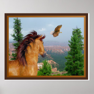 Canyon Horse - Eagle Poster