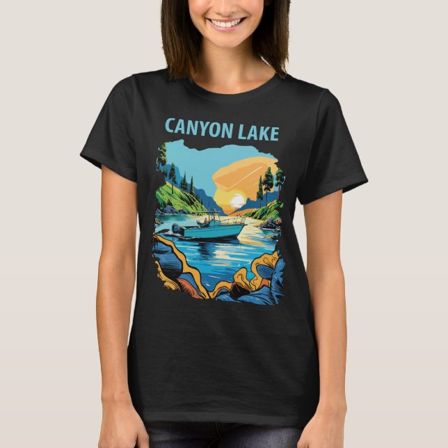 Canyon Lake Arizona Blå Resa T Shirt (Framsida)