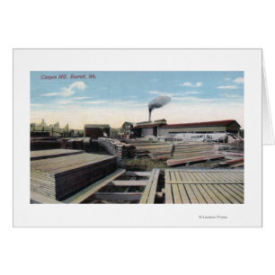 Canyon Lumber Mill Scene Hälsningskort