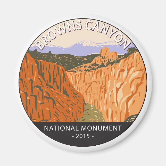  Canyon National Monument Colorado Retro Magnet (Framsidan)
