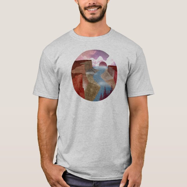 Canyon Ocean liggande T Shirt (Framsida)