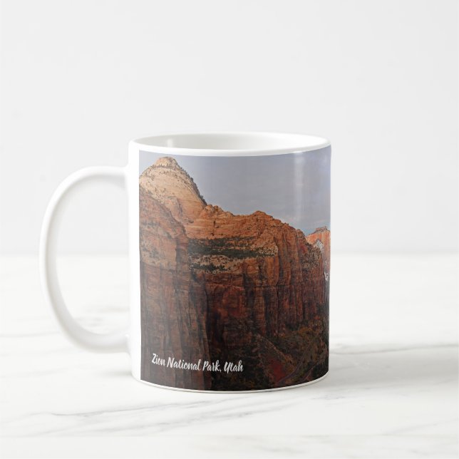 Canyon Overlook Zion National Park, Utah Kaffemugg (Vänster)