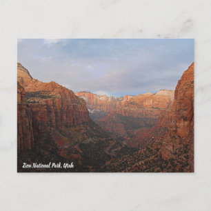 Canyon Overlook Zion National Park, Utah Vykort