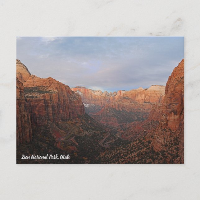 Canyon Overlook Zion National Park, Utah Vykort (Framsida)