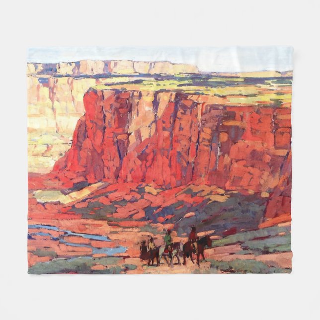 "Canyon Riders" Western konst av Edgar Payne Fleecefilt (Framsidan (Horisontell))