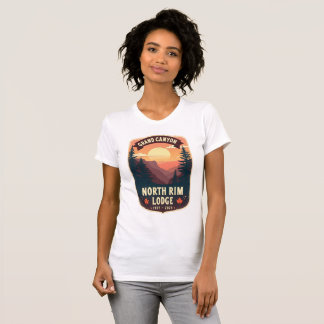 Canyon Ridge Lodge Retro Solnedgång Nationalpark P T Shirt