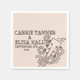 Canyon Sten Boho Bröllop Cocktail 1970 Pappersservett