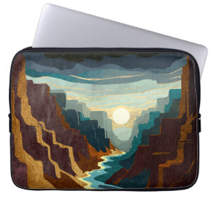 Canyon Sunset liggande Laptop Fodral