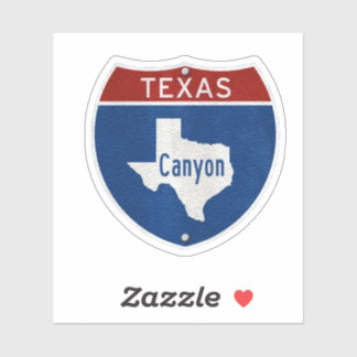 Canyon Texas Road Sign Klistermärken