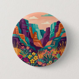 Canyon Wildflower-knapp – Lila & Turkos Knapp