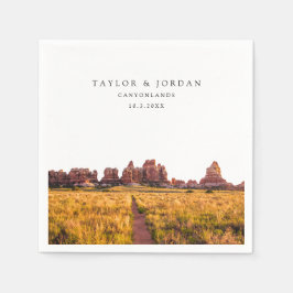 Canyonlands Bröllop Papper Cocktail Napkin Pappersservett