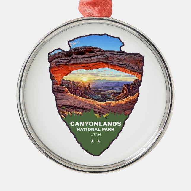 Canyonlands National Park Mesa Arch Arrowhead Julgransprydnad Metall (Framsidan)