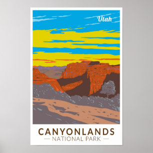 Canyonlands National Park Moab Resa Konst Vintage Poster