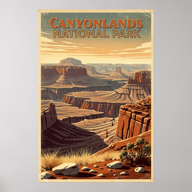 Canyonlands National Park Retro Poster (Framsidan)