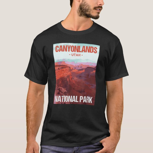 Canyonlands National Park Utah Poster Design T Shirt (Framsida)