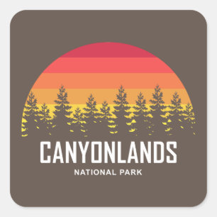 Canyonlands nationalpark fyrkantigt klistermärke