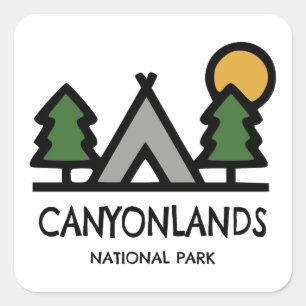 Canyonlands nationalpark fyrkantigt klistermärke