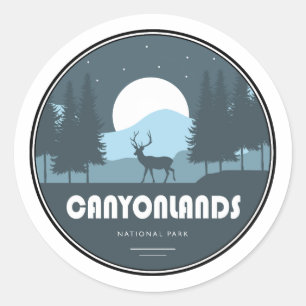 Canyonlands nationalpark Hjort Runt Klistermärke