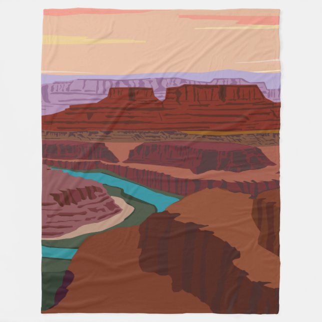 Canyonlands nationalpark i Utah Fleecefilt (Framsidan)