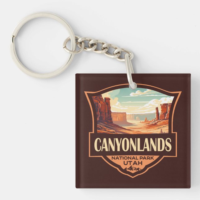 Canyonlands nationalpark Illustration Retro (Framsidan)