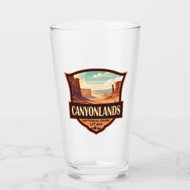 Canyonlands nationalpark Illustration Retro Glaskopp (Framsida)