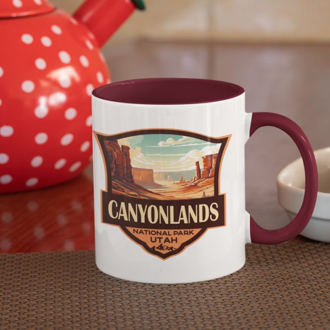 Canyonlands nationalpark Illustration Retro Mugg (Skapare uppladdad)
