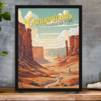 Canyonlands nationalpark Illustration Retro