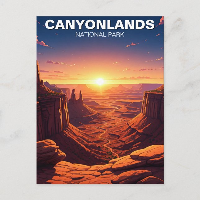 Canyonlands nationalpark Moab Utah Vykort (Framsida)