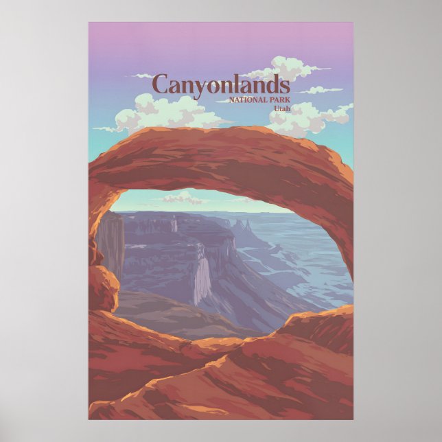Canyonlands Nationalpark Reseskylt Poster (Framsidan)