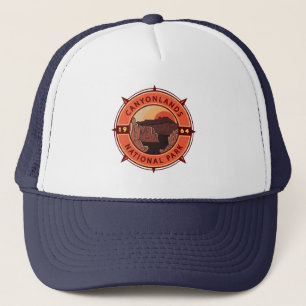 Canyonlands nationalpark Retro Compass Emblem Keps