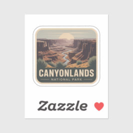 Canyonlands Nationalpark Retro-märke Klistermärken
