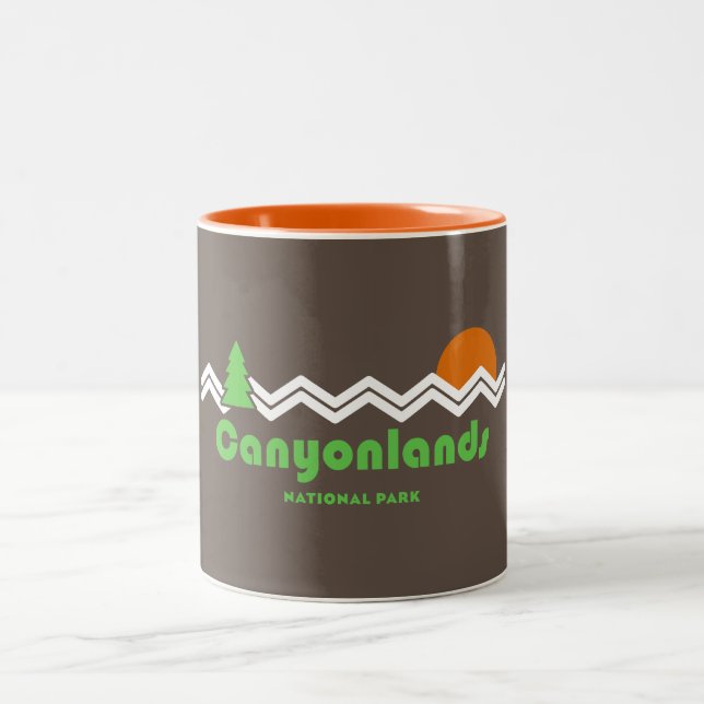 Canyonlands nationalpark Retro Två-Tonad Mugg (Center)