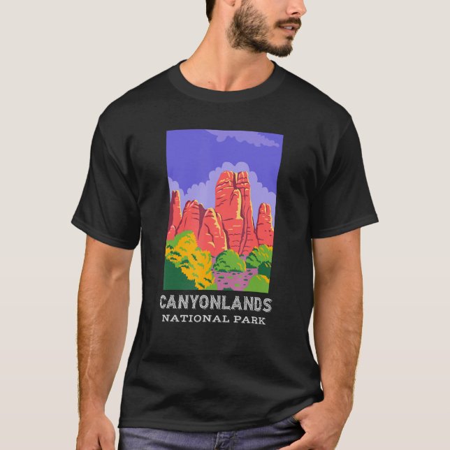 Canyonlands nationalpark Shirt Utah Camping Hikin T Shirt (Framsida)