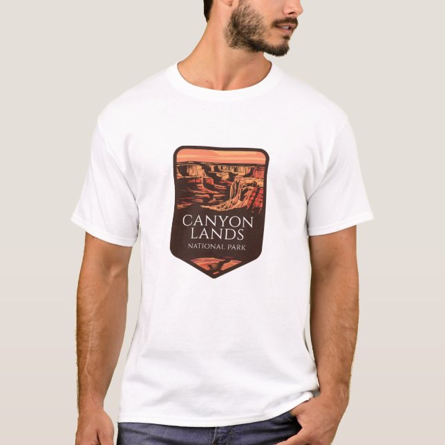 Canyonlands nationalpark Sunset Emblem T Shirt (Framsida)