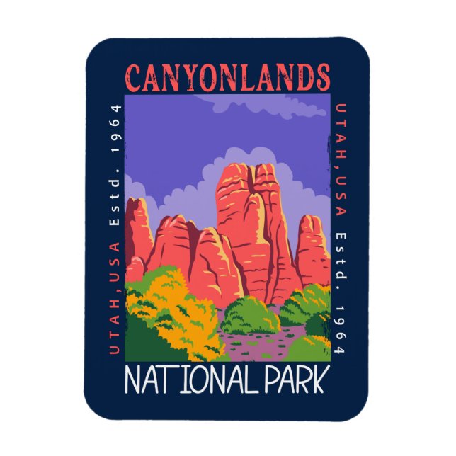 Canyonlands nationalpark Utah Distress Magnet (Vertikal)
