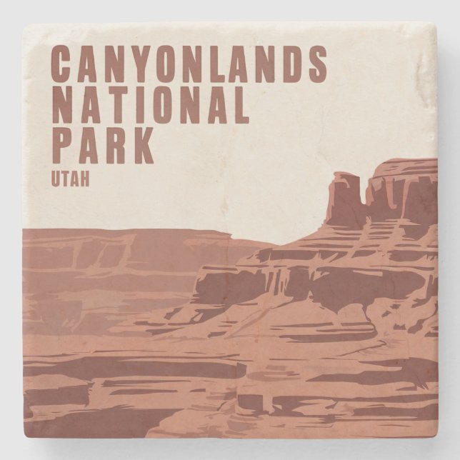 Canyonlands nationalpark Utah Minimal liggande Stenunderlägg (Framsidan)