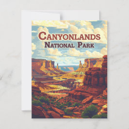 Canyonlands nationalpark Utah Moab Retro Card