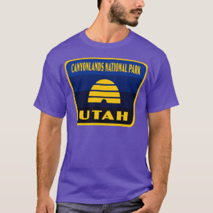 Canyonlands nationalpark Utah Retro Flagga Badge B T Shirt