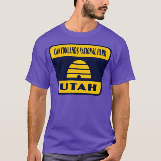 Canyonlands nationalpark Utah Retro Flagga Badge Y T Shirt