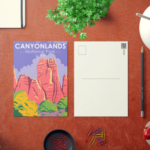 Canyonlands nationalpark Utah Vintage Postcard Vykort