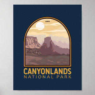 Canyonlands nationalpark Vintage Emblem Poster