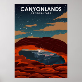 Canyonlands nationalpark Vintage resor Poster