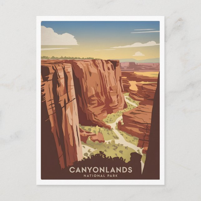 Canyonlands nationalparks Vintage Vykort (Framsida)