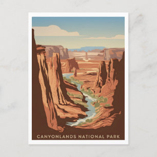 Canyonlands nationalparks Vintage Vykort