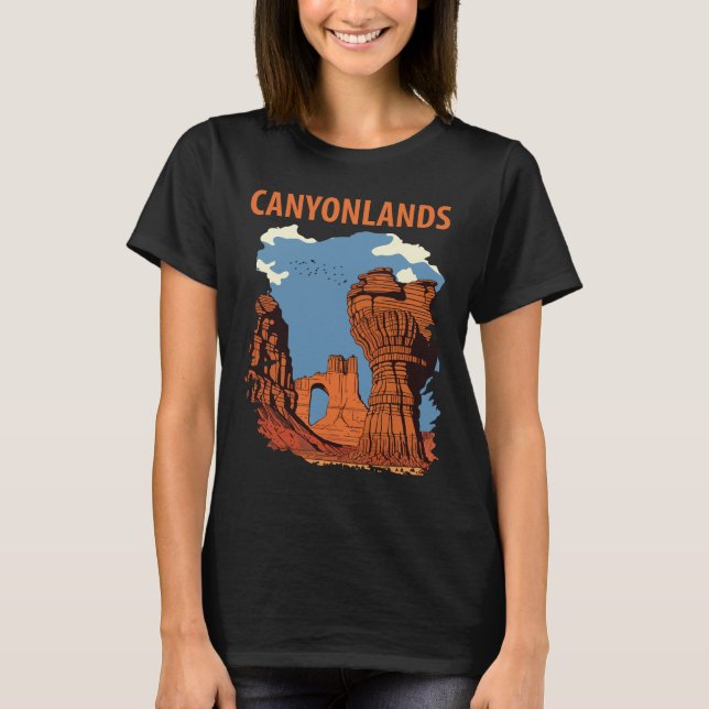 Canyonlands Utah Arches Orange Resa T Shirt (Framsida)