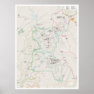 Canyonlands (Utah) karta poster