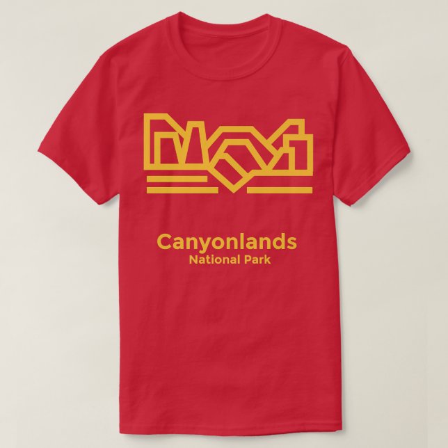 Canyonlands Utah Minimalist Retro Graphic 98  T Shirt (Design framsida)