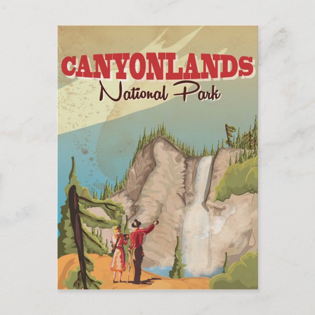 Canyonlands Vintage Resemalmanacka Vykort (Framsida)