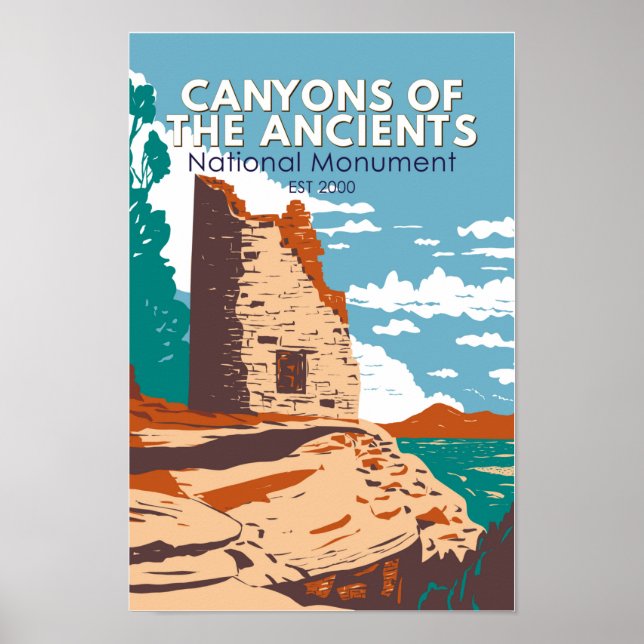 Canyons of the Ancients National Monument Colorado Poster (Framsidan)